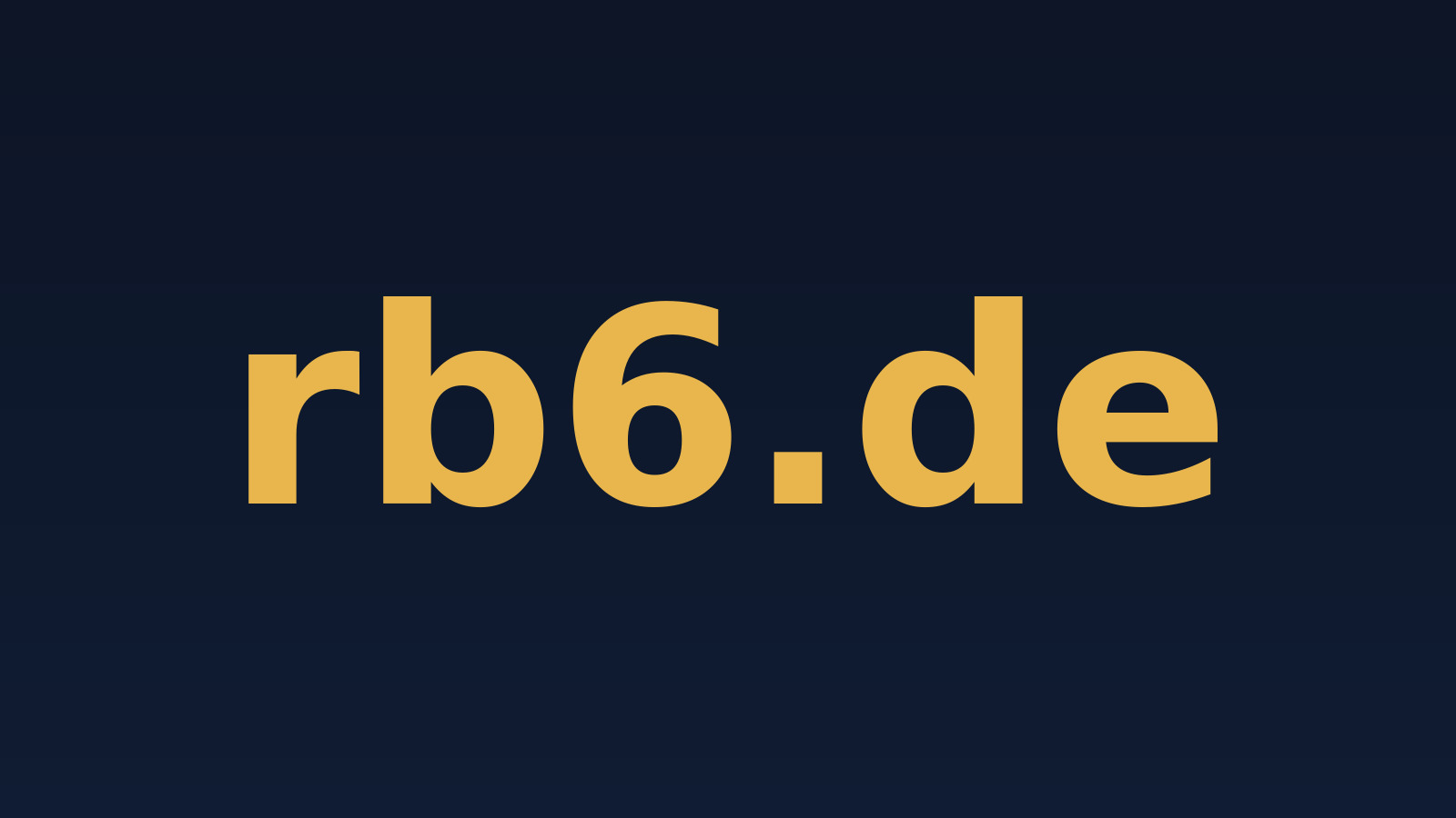 rb6.de – Domain zu verkaufen